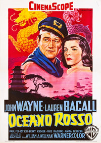 Blood Alley Movie Poster Art Print Featuring John Wayne and Lauren Bacall