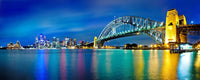 Sydney Harbour Bridge Night Skyline Fine Art Print