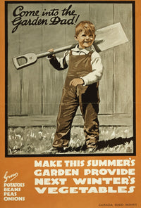 WWI Farming Poster Print - 'Come Into The Garden Dad!' by Joseph Ernest Sampson