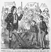 Jean Eugene Robert Houdin Wood Engraving Print - French Magician