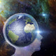 Planet Earth Silhouette Fine Art Print by Bruce Rolff