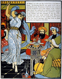Arabian Nights: Morgiana Dancing for Ali Baba and His Son Fine Art Print by Walter Crane