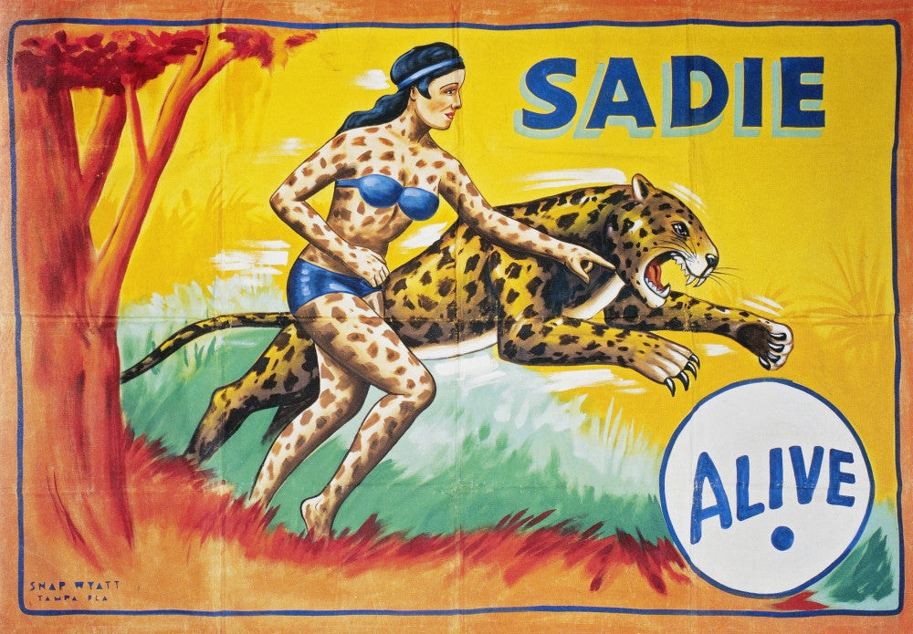 Sadie, 'The Leopard Woman' Sideshow Poster by Snap Wyatt (1965)