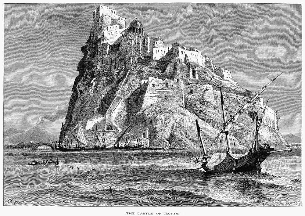 Castle of Ischia Fine Art Print - 19th Century Wood Engraving