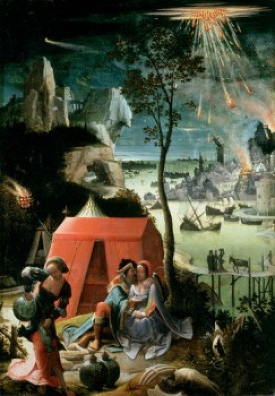 Lot and His Daughters Fine Art Print by Lucas van Leyden - Musee du Louvre