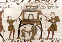 Bayeux Tapestry: Norman Soldiers Setting Fire to a House Poster Print by Granger Collection
