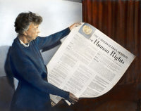 Eleanor Roosevelt Holding the Universal Declaration of Human Rights Fine Art Print
