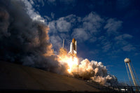 Space Shuttle Atlantis Launch Fine Art Print by Stocktrek Images