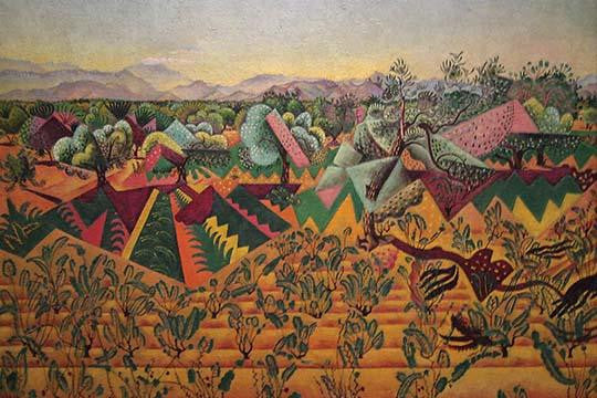 Vines & Olive Tree Fine Art Print by Juan Miro - Vintage Reproduction