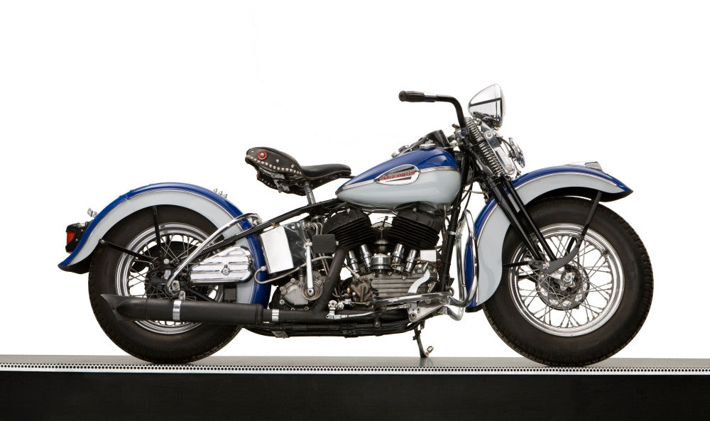 1940 Harley Davidson 74ci Model U Motorcycle Fine Art Print