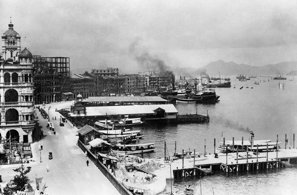 Aerial View of Hong Kong Waterfront, C1910 Fine Art Print by Granger Collection