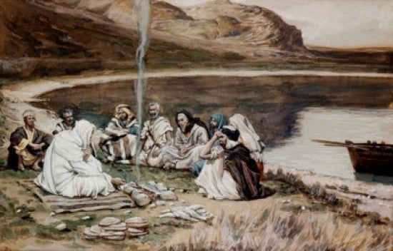 Christ Eating with His Disciples Fine Art Print by James Tissot