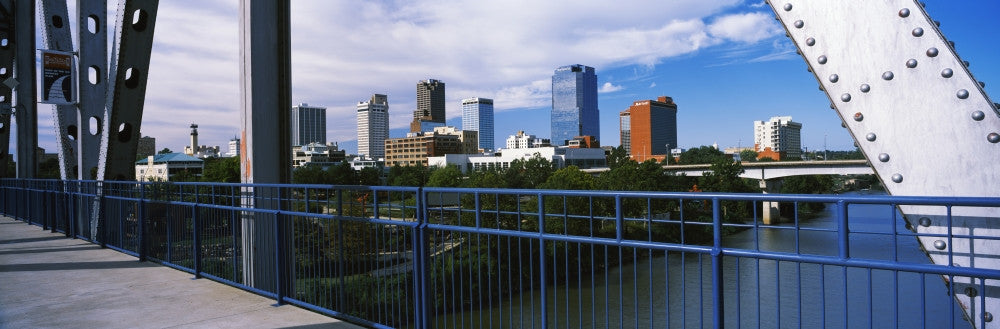 View from Junction Bridge Pedestrian Walkway Fine Art Print by Panoramic Images