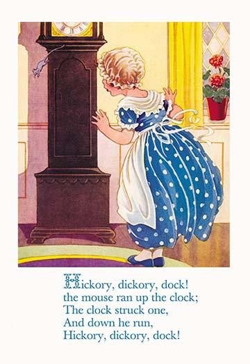 Hickory Dickory Dock Nursery Rhyme Fine Art Print