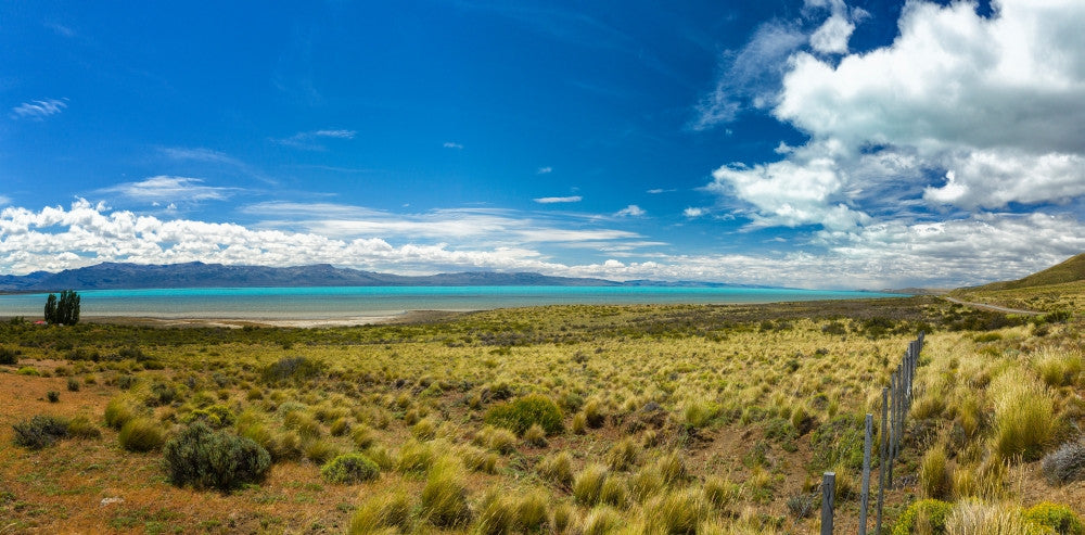 Stunning View of Lago Argentino with Majestic Mountains Poster Print