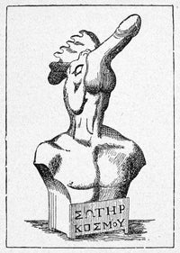 Saviour Of The World Fine Art Print - Grotesque Bronze Engraving