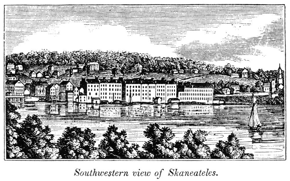 New York: Skaneateles Wood Engraving Fine Art Print, 1841