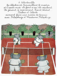 Babar The Elephant Playing Tennis Fine Art Print | Posterazzi