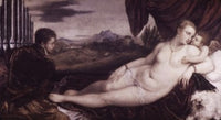 Venus & the Organ Player Fine Art Print - Titian