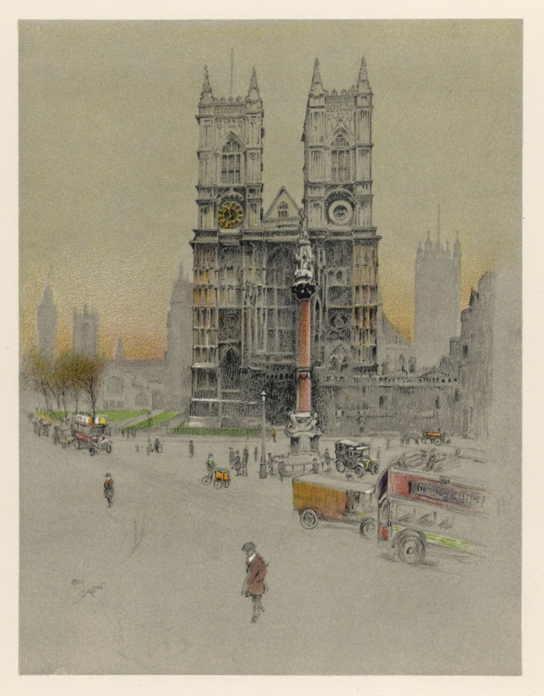 Westminster Abbey 1924 Fine Art Print | Posterazzi