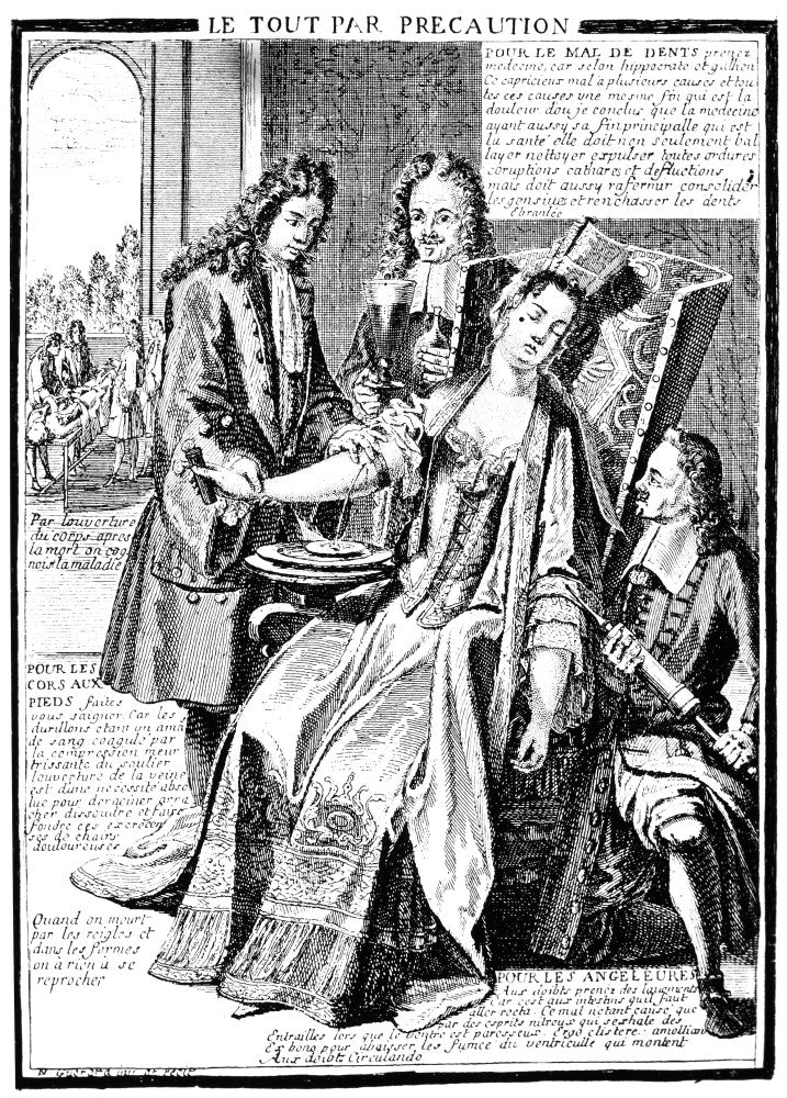 Bloodletting 16th Century Etching - Physician Practicing Venesection by Granger Collection