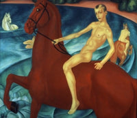 The Bathing of the Red Horse Fine Art Print by Kuz'ma Petrov-Vodkin