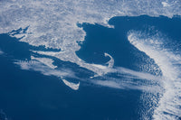 Satellite View of Cape Cod in Winter Fine Art Print by Panoramic Images