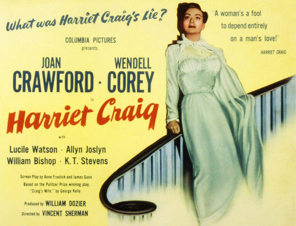 Harriet Craig Movie Poster Fine Art Print - Joan Crawford (1950)