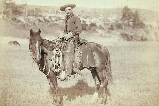 Cowboy on Horse Fine Art Print by John C.H. Grabill
