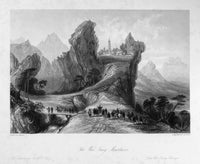 Wudang Mountains Fine Art Print - Steel Engraving (1843)