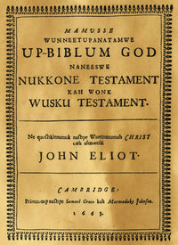 John Eliot Native American Bible Title Page Fine Art Print