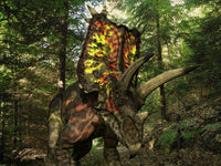 Colorful Pentaceratops in Cretaceous Forest Fine Art Print