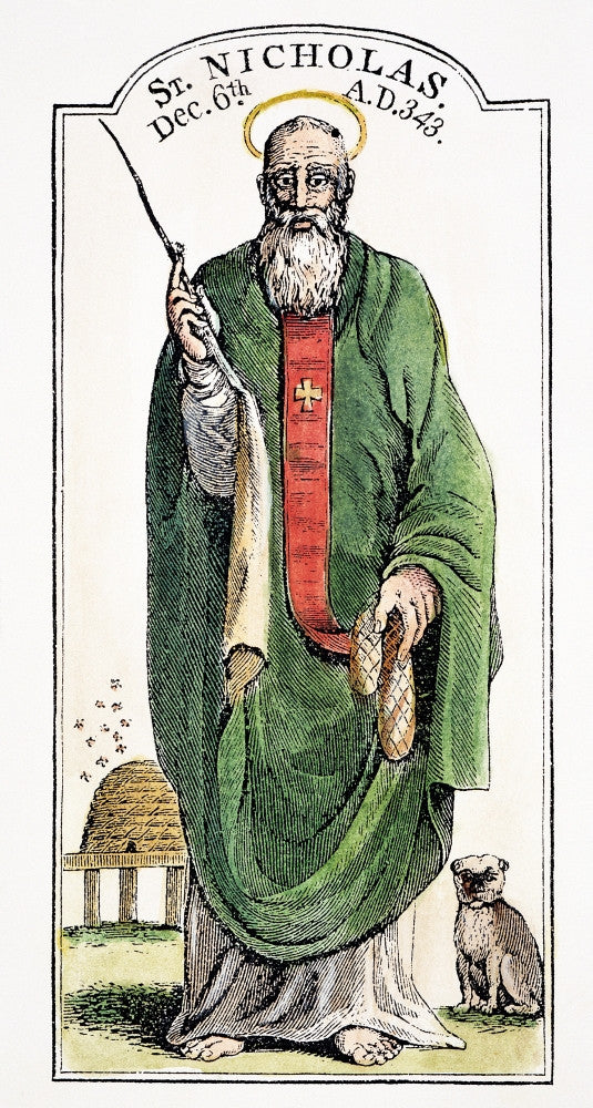 Saint Nicholas Wood Engraving Print - 19th Century by Granger Collection
