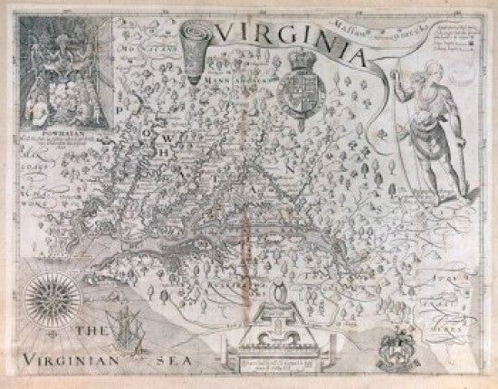 Virginia Map Fine Art Print - Custom Sizes Available