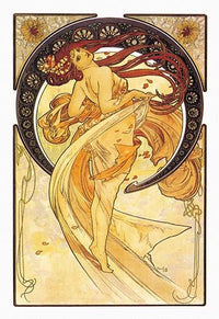 Dance 'Golden' Fine Art Print by Alphonse Mucha - Belle Epoque