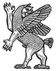 Tiamat Fine Art Print - Babylonian Sea Deity Line Drawing