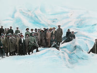 Tourists on Glacier Fine Art Print by Fylkesarkivet i Sogn og Fjordane