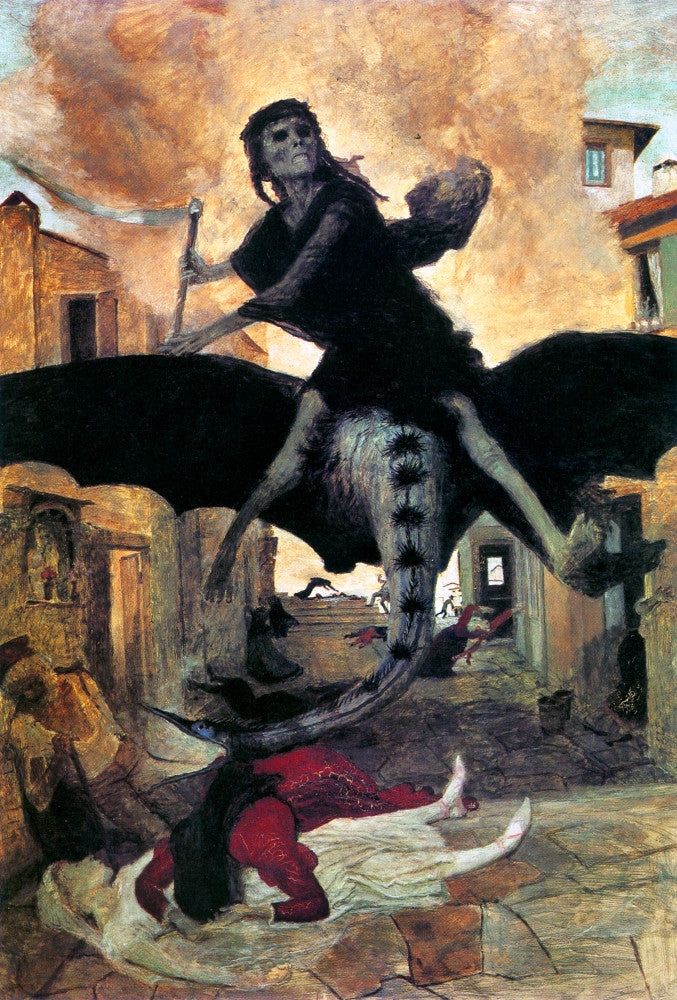 The Plague Fine Art Print by Arnold Bocklin - Granger Collection