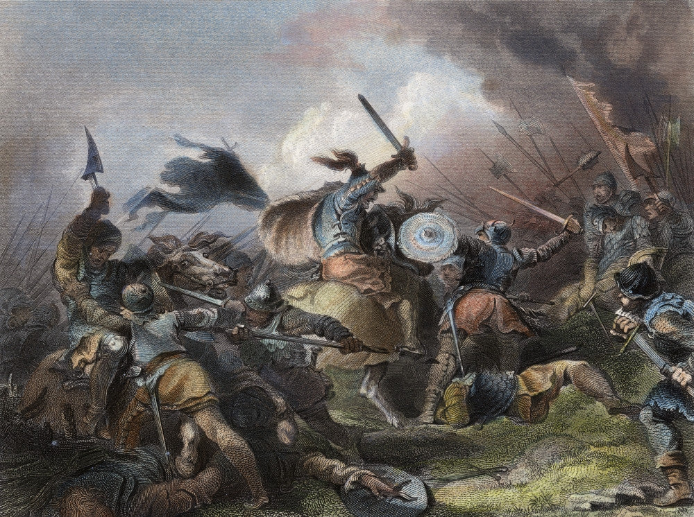 The Battle of Hastings Fine Art Print - 19th Century Engraving by Philip James De Loutherbourg