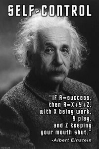 Albert Einstein Success Quote Fine Art Print by Wilbur Pierce