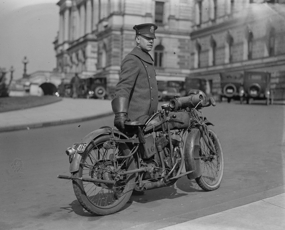 Capitol Police on Motorcycle Fine Art Print