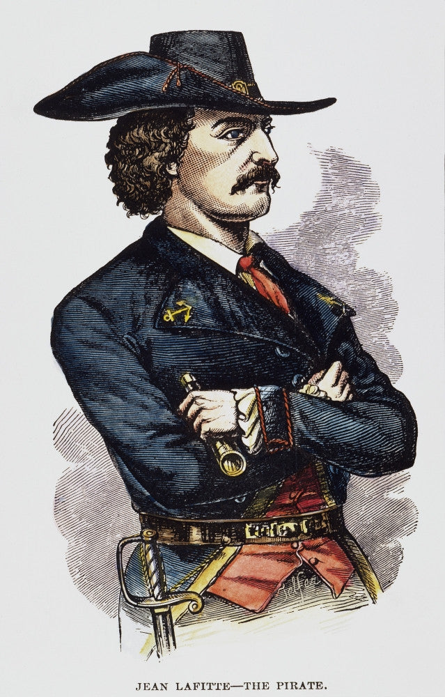 Jean Lafitte Color Engraving Fine Art Print - 19th Century