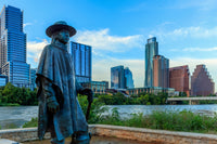Stevie Ray Vaughan Statue Fine Art Print - Lady Bird Lake, Austin