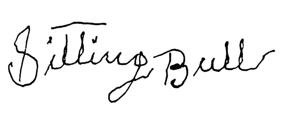 Sitting Bull Autograph Signature Fine Art Print - Sioux Leader