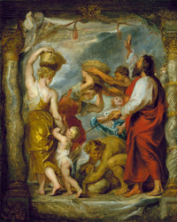 The Israelites Gathering Manna in the Desert Fine Art Print by Peter Paul Rubens