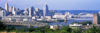 Cincinnati Ohio Skyscrapers Fine Art Print - Panoramic View