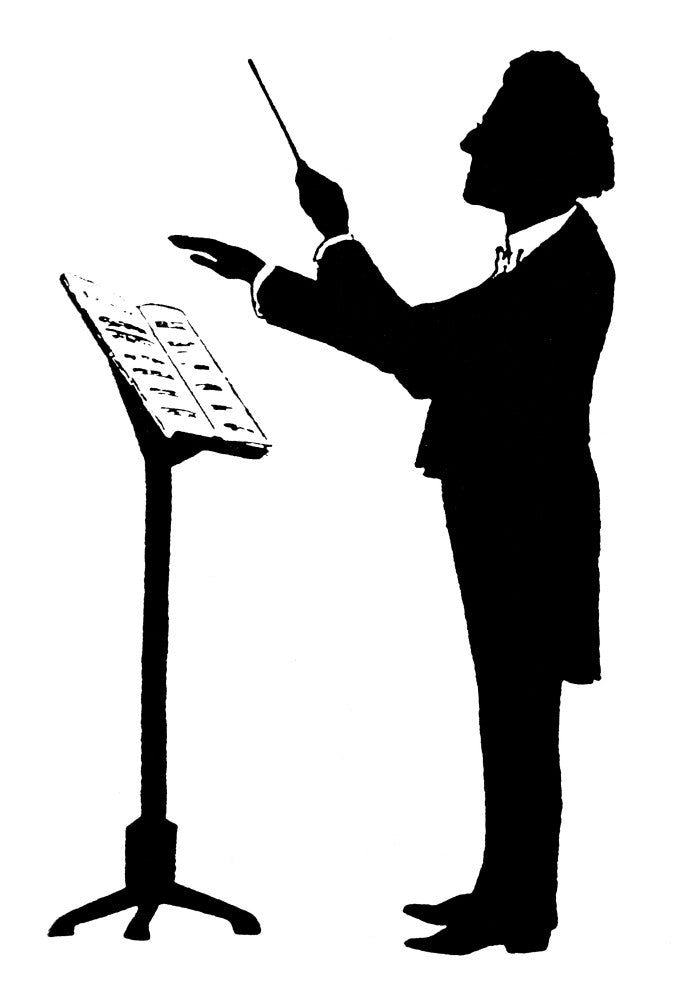 Gustav Mahler Silhouette Fine Art Print by Otto Bohler