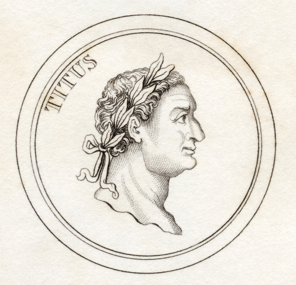 Titus Flavius Sabinus Vespasianus Poster Print - Roman Emperor Art