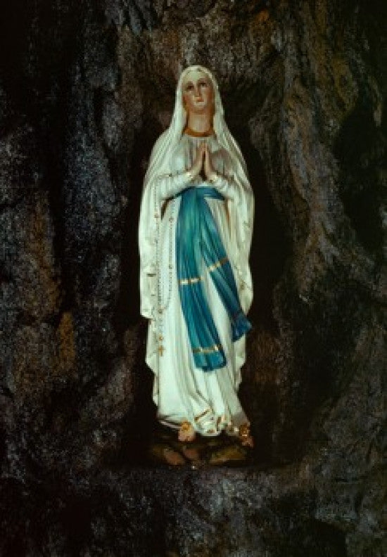 Our Lady of Lourdes Enamel Sculpture Fine Art Print