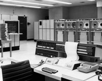 Mainframes in a Computer Lab Fine Art Print